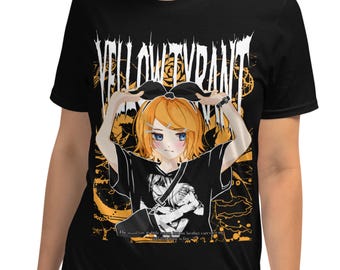 YELLOW TYRANT T-Shirt, Metal Anime Waifu, Rin Vocaloid, Grunge Core Kawaii Unisex Tee Shirt