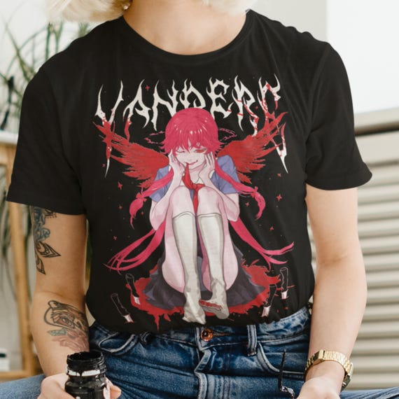 BLOODY YANDERE T-Shirt, Yuno Waifu, Alt Style, Kawaii Metal Grunge Fashion