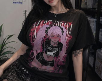 MARTYRDOM T-Shirt, Pastel Kawaii Waifu, Anime E-Girl Fashion, Alt Grunge Unisex Shirt