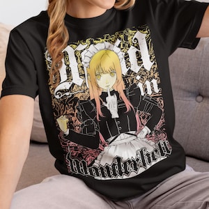 MAID IN WONDERHELL Shirt, Grunge Death Metal Maid, Japanese Lolita Maid, Yami Kawaii Clothing, Aesthetic Urban Punk, Anime Fashion