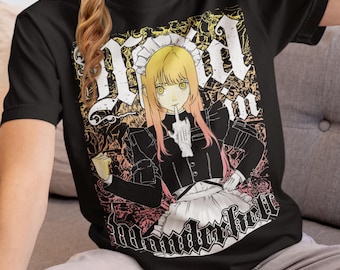 MAID IN WONDERHELL Grunge Anime T-Shirt, Yami Kawaii Fashion, Urban Punk, Visual Kei Style Unisex Tee Shirt
