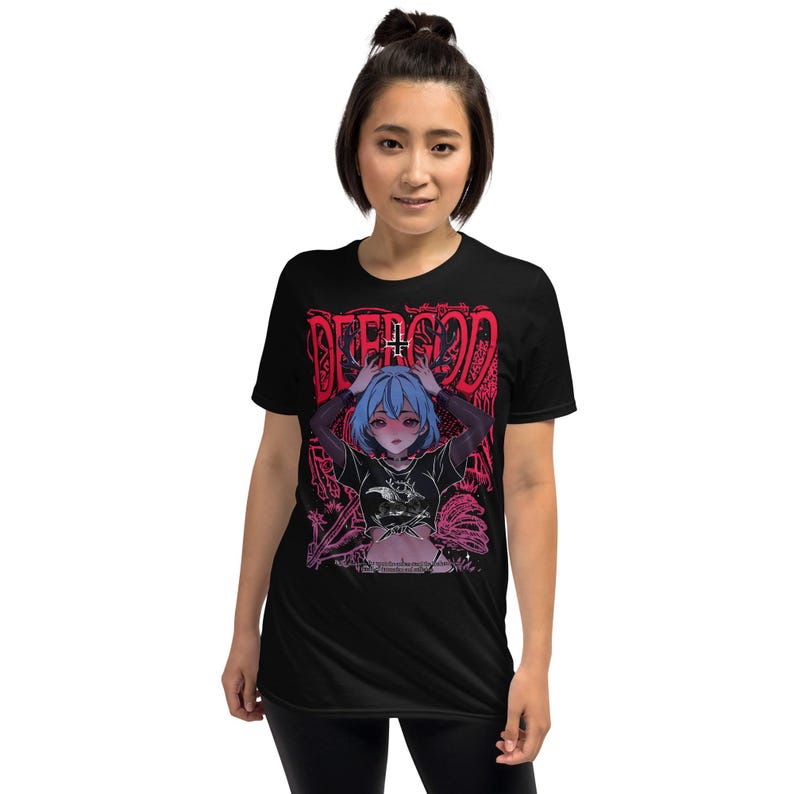 DEERGOD T-Shirt, Kawaiicore Alt Metal, Shika Deer Girl, Dark Fairy, Anime Waifu Cult, Soft Aesthetic Grunge Shirt