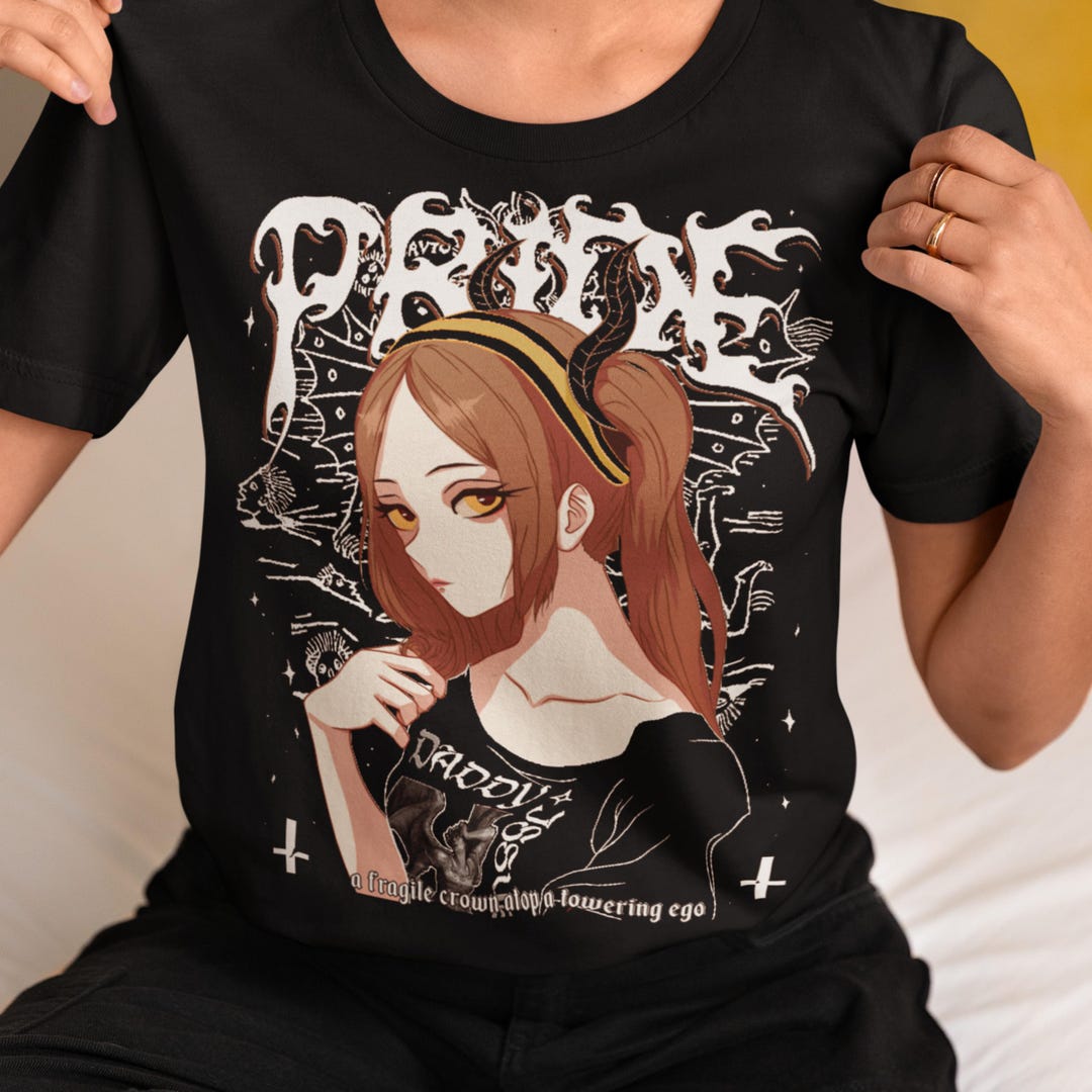 PRIDE Girl T-shirt, Jirai-kei Aesthetic, Seven Deadly Sin, Lucifer ...