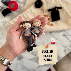Wizarding Duo Amigurumi Crochet Pattern – 2 in 1 Mini Toy PDF Bundle