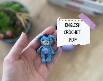 Patrón de crochet amigurumi inspirado en el mini Ígor – Mini burrito de peluche (PDF) – Juguete de animalito DIY