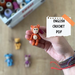 Mini Animal Amigurumi Crochet Pattern – Tiny Toy Plushie PDF – DIY Cute Keychain or Gift