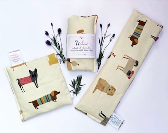 Dog and Friends Wheat Bag with Organic French Lavender Buds