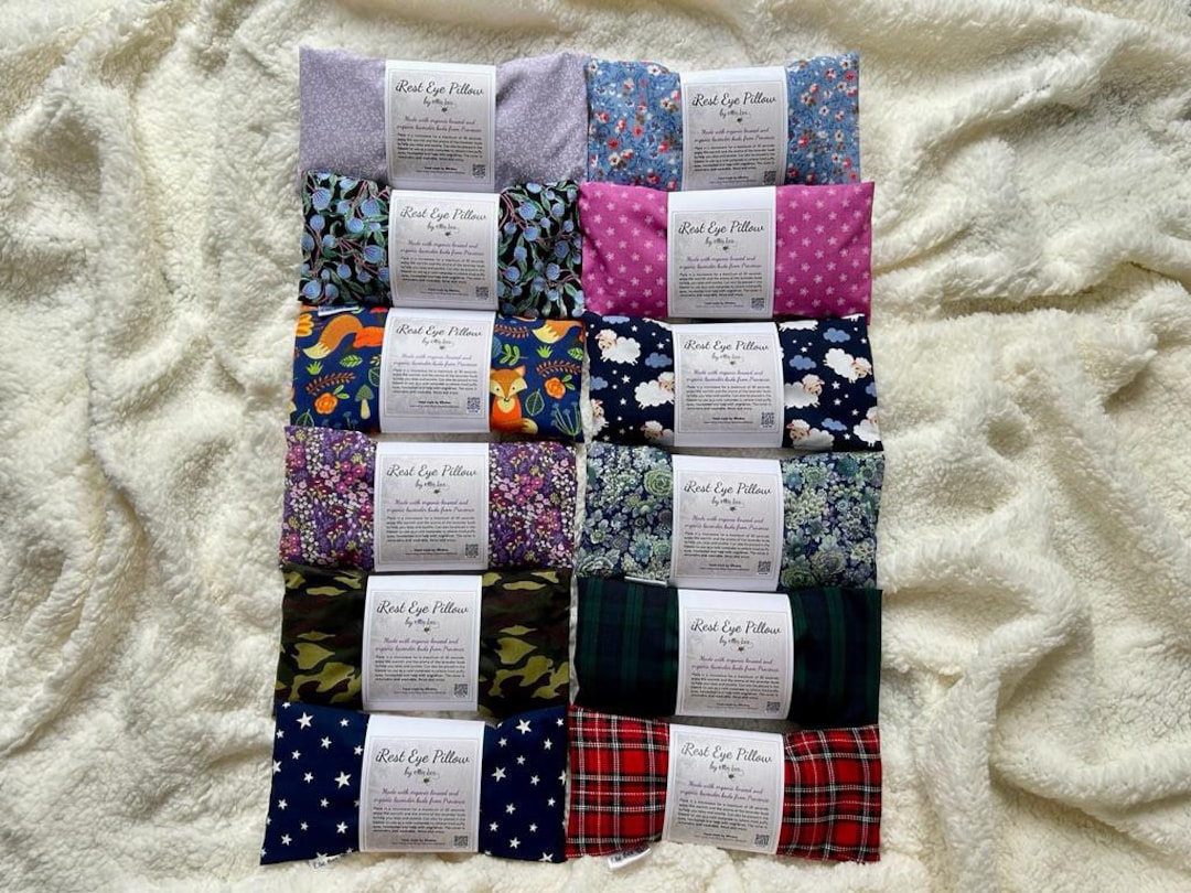 Weighted Aromatherapy Eye Pillow/mask With Linseed & Organic French Lavender, Washable Cover