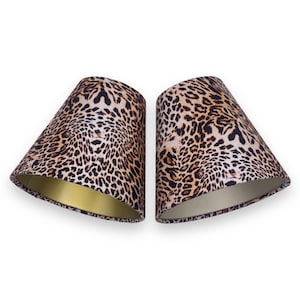 Cheetah print candle clip lampshade | Small tapered lampshades | chandelier lampshade | Clip on wall light shade | Animal print home decor