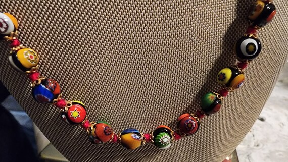 Murano Millefiori glass necklace