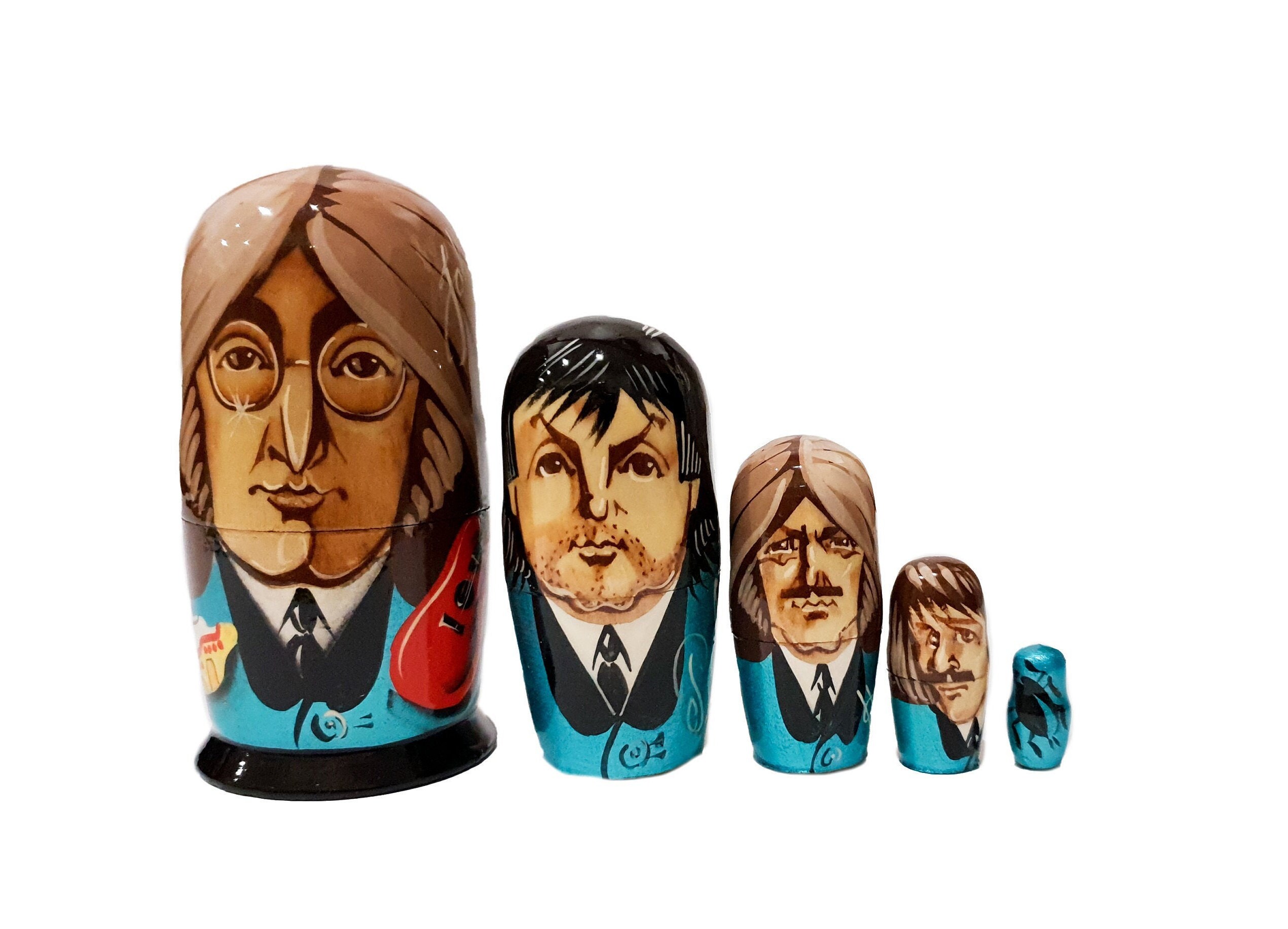The Beatles Nesting dolls Hand Made 5 pcs Etsy