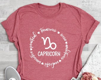 Capricorn T-Shirt, Capricorn Sign, Zodiac T-Shirt, Capricorn Gift, Capricorn Birthday, Capricorn Tees, Capricorn Shirt, Astrology Shirt
