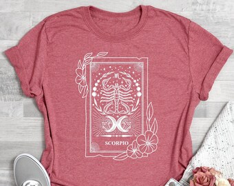 Scorpio Shirt for Women, Scorpio T-Shirt, Scorpio Zodiac Tee, Gift for Scorpio, Horoscopes Shirt, Scorpio Sign Shirt, Scorpio Astrology Tee