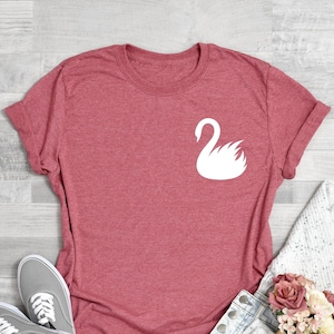 Swan Shirt , Mini Swan T-Shirt , Animal Shirt , Unisex Youth Adult Funny Shirt