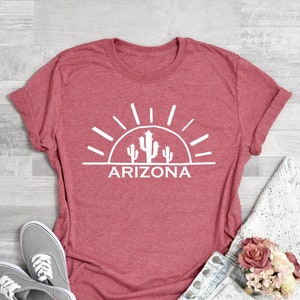 Arizona T-Shirt, Arizona State Shirt, Arizona Shirt, Arizona Sun Cactus Shirts, Soft T-shirt for Women, Unisex T-shirt
