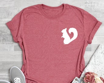 Squirrel Shirt, Squirrel T-Shirt, Cute Mom Shirt, Mama Gift, Mother Days Gift, Mother Day Shirt