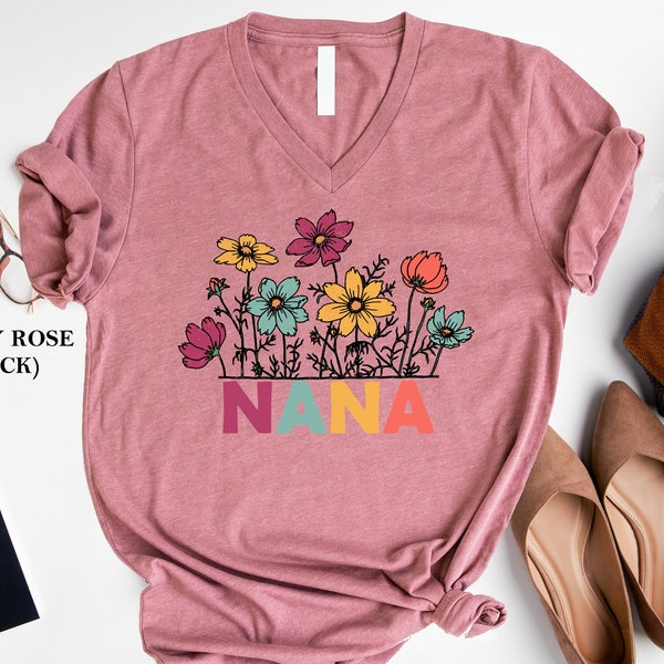 Flower Nana Shirt, Cute Nana Shirt, Nana Floral Tee, Nana Birthday Gift, Gift For Nana, Groovy Nana T-Shirt, Mothers Day Gift, Gift for Nana