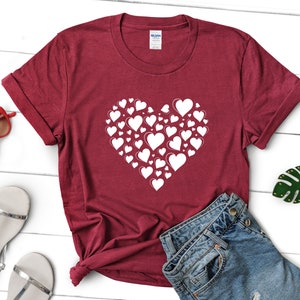 Valentine's Day Shirt, Women's Valentine's Tee, Heart T-Shirt, Valentine Tees, Valentine's Shirts, Valentine Day Shirt, Gift for Valentine