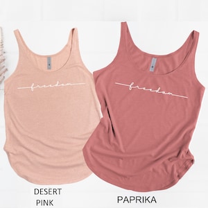 Freedom Tank Top, Freedom Shirt, Freedom Gifts, 4th of July Gifts for Women and Men, 4th of July T-Shirt, USA Quote, Independence Day Gift image 1