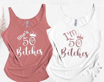 50th birthday gift for woman , I'm 50 Bitch Shirt , 50th birthday shirt for woman , Hello 50 , 50 Bitches Shirt, I'm 50 Bitches Shirt