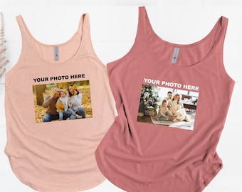 Custom Photo Tank Top, Custom Tank Photo, Custom Picture Shirt, Family Picture Tank, Custom Image V-neck, Custom Photo Tee, Photo Tee Shirt