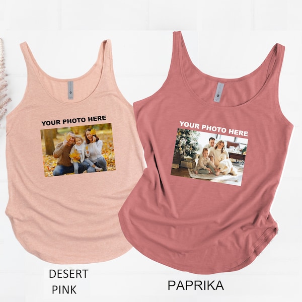 Custom Photo Tank Top, Custom Tank Photo, Custom Picture Shirt, Family Picture Tank, Custom Image V-neck, Custom Photo Tee, Photo Tee Shirt