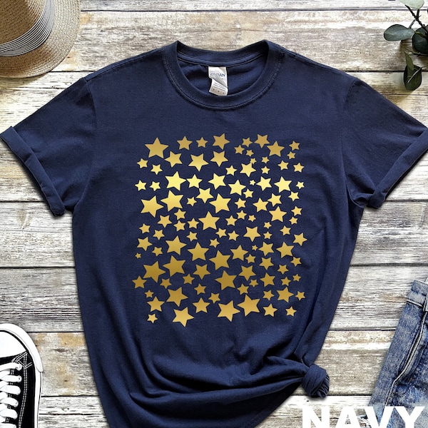 Star Shirt, Gold Stars Shirt, Star Shirt, Star Tee Shirt, Small Star T Shirt, Star Shirt for Women, Men Star T-Shirt , Unisex T-Shirt