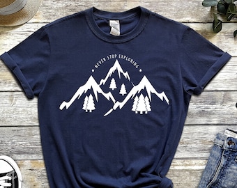 Never Stop Exploring Shirt, Take A Hike Shirt, Hiking Shirt, Hiking Tee, Camping Shirt, Hiking Gifts, Mountain Shirt, Adventure Shirt