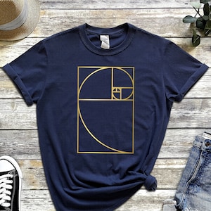 Fibonacci Spiral Shirt, Fibonacci T-Shirt, Golden Spiral Shirt, Math Shirt, Math Teacher Gift, Math Teacher Shirt, Tee for Math Teacher