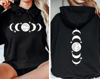 Moon Phases Hoodie - Moon Hoodie - Moon Phases Sweatshirt - Moon Phrases T-Shirt - Moon Phrase Hoodie for Women - Moon Hoodie for Women