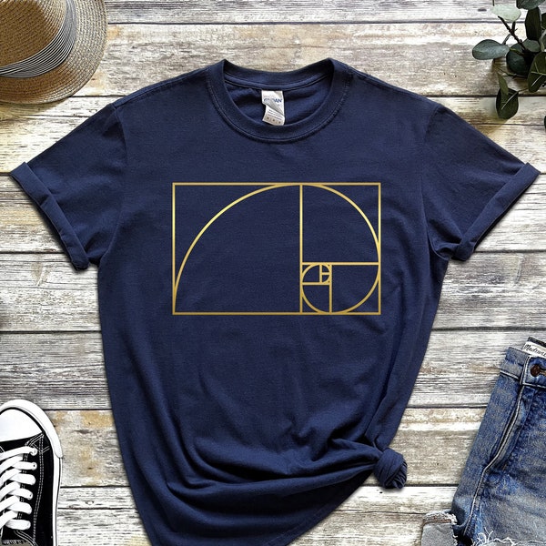 Fibonacci Spiral Shirt, Fibonacci T-Shirt, Fibonacci Science Math Shirt, Golden Ratio T-Shirt, Math T-Shirt, Golden Spiral Shirt