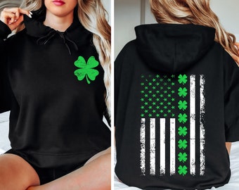 St. Patrick's Day American Flag Hoodie and Sweatshirt