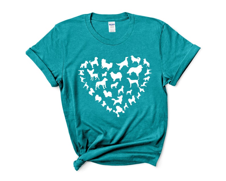 Heart of Dogs Dogs Shirt Dogs T Shirt for Women Dogs for Etsy