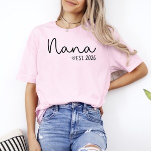 Nana Est 2024 Shirt, Nana Gift, Nana Announcement Shirt, Nana T-shirt, Cute Nana Gift, New Grandma Shirt image 8