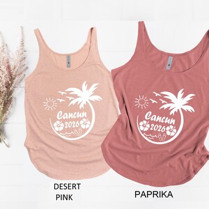 Cancun Tank Shirt, Cancun Shirt, Cancun Tank Tops, Cancun Beach Shirt, Cancun Holiday Shirt, Cancun Trip Shirt, Cancun Girls Trip 2025 image 6