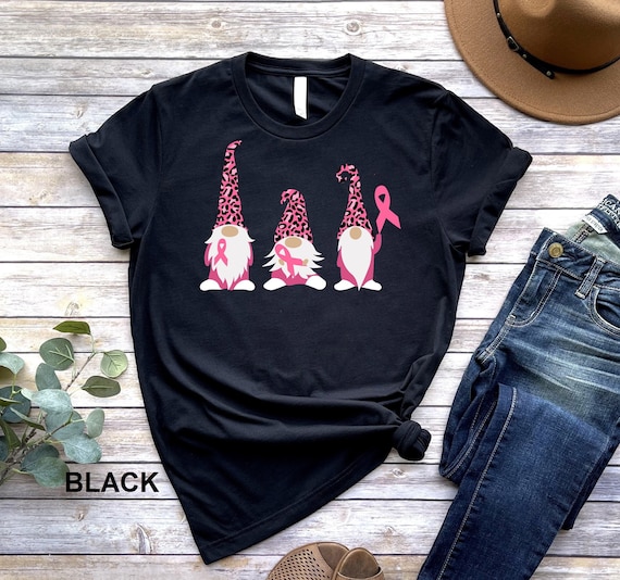 Gnomes Breast Shirt, Breast Cancer Awareness Tee, Cancer T Shirt, Pink Ribbon Shirt, Breast Cancer Shirts, Hope Cure Shirt, Cancer Shirts