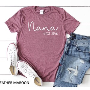 Nana Est 2024 Shirt, Nana Gift, Nana Announcement Shirt, Nana T-shirt, Cute Nana Gift, New Grandma Shirt image 10