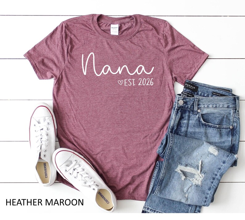 Nana Est 2024 Shirt, Nana Gift, Nana Announcement Shirt, Nana T-shirt, Cute Nana Gift, New Grandma Shirt image 10