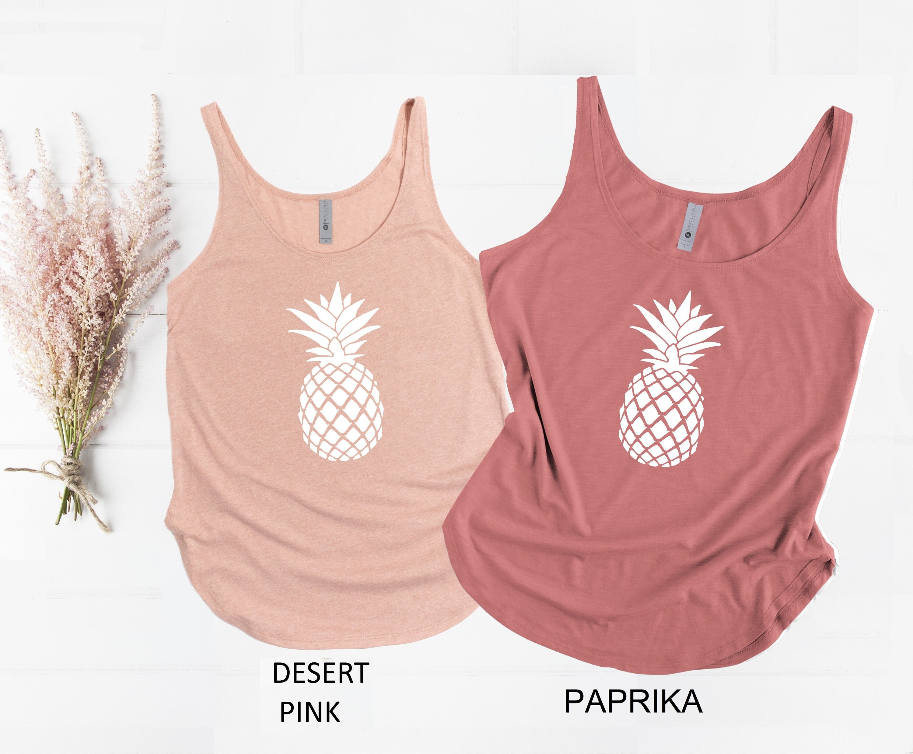 Monogrammed 'Watercolor Pineapple' Tank Top  Pineapple trend, Pineapple tank  top, S monogram