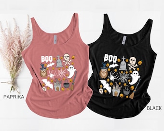 Halloween Ghost Tank Top, Witch Halloween Tank Top, Halloween Pumpkin Tank Top, Halloween Boo Tank Top, Halloween Skull Tank Top, Boo Shirt