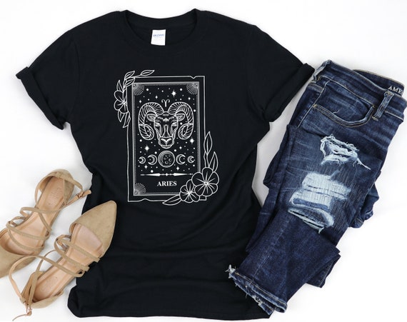 Aries Shirt, Aries Zodiac T-Shirt, Zodiac T-Shirt, Astrology Tee, Gift for Aries, Horoscopes Shirt, Aries Sign Shirt, Aries Birthday Gift