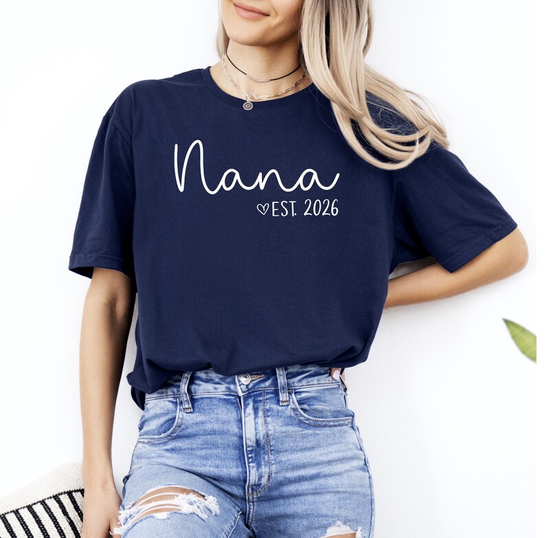 Nana Est 2024 Shirt, Nana Gift, Nana Announcement Shirt, Nana T-shirt, Cute Nana Gift, New Grandma Shirt image 9