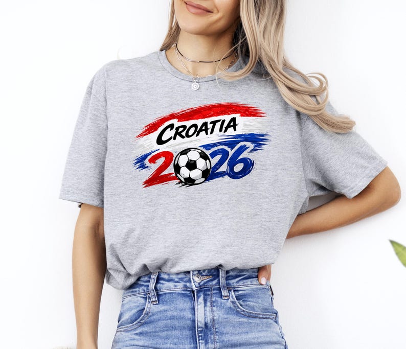 Croatia Football T-Shirt, International Soccer 2026 Shirt bild 1