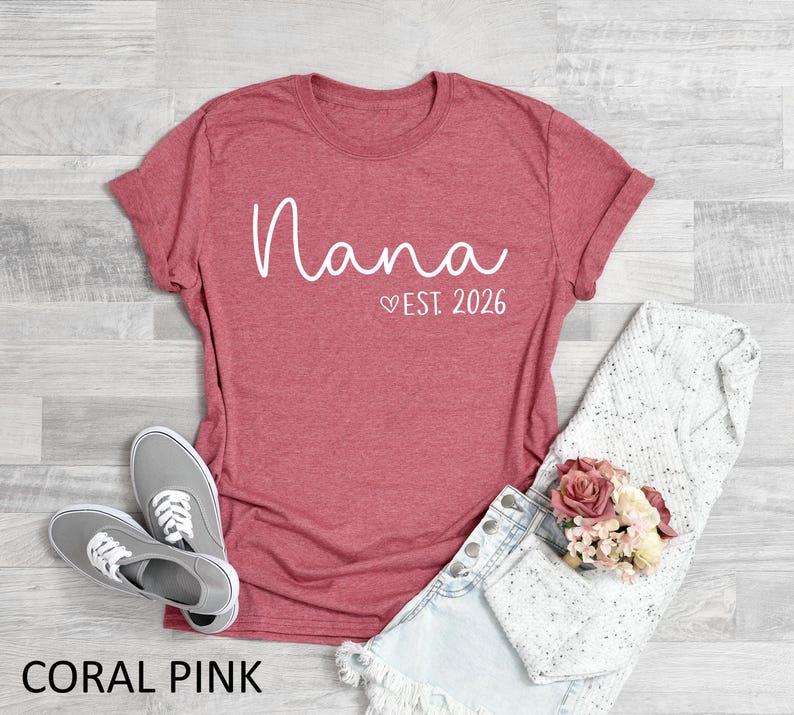 Nana Est 2024 Shirt, Nana Gift, Nana Announcement Shirt, Nana T-shirt, Cute Nana Gift, New Grandma Shirt image 12