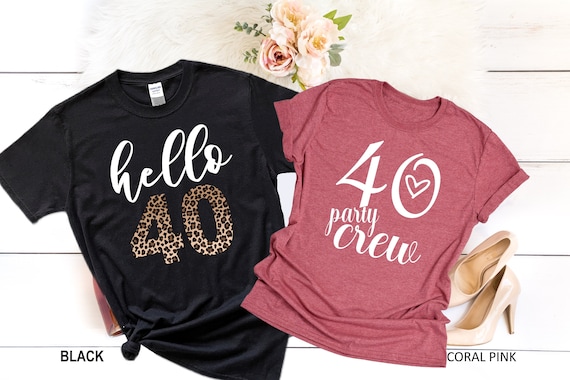 40 cumpleaños para mujeres, Hello 40 camisa para mujeres, 40 cumpleaños,  regalo de cumpleaños 40, cumplir 40 años, fiesta de cumpleaños número 40,  camisa de cumpleaños número 40 -  España