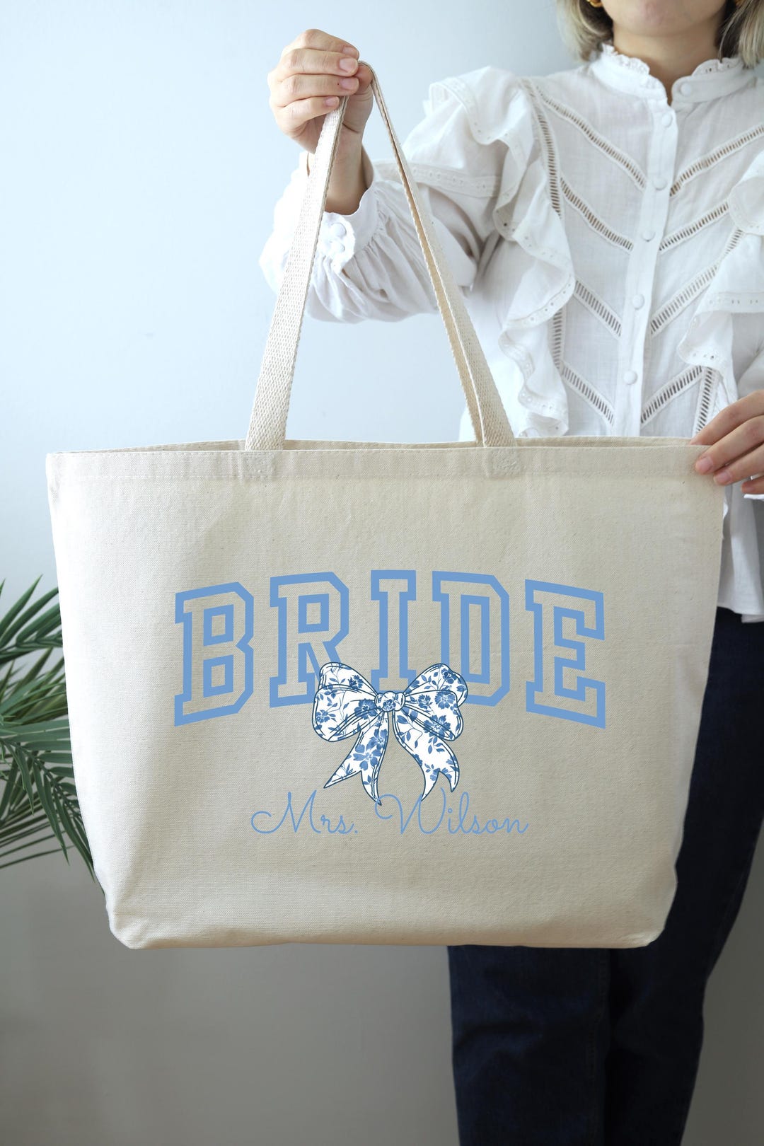 Custom Bride Tote Bag, Mrs. Tote Bag, Personalized Bridesmaid Tote Bag ...