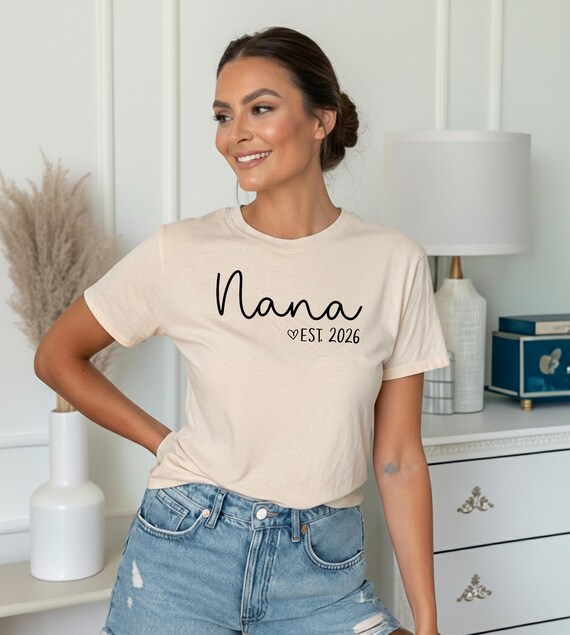 Nana Est 2024 Shirt, Nana Gift, Nana Announcement Shirt, Nana T-shirt, Cute Nana Gift, New Grandma Shirt