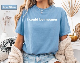 Comfort Colors® T-shirt, I Could Be Meaner Shirt, Funny Sarcastic T-Shirt, I Could Be Meaner Tee, Gift For Funny Shirt
