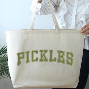 Pickles Tote Bag, Cute Pickle Lovers Gift Tote Bags, Canning Season Tote, Pickle Gift, Funny Pickle Tote Bag, Homemade Pickles Shoulder Bag