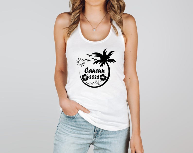 Cancun Tank Shirt, Cancun Shirt, Cancun Tank Tops, Cancun Beach Shirt, Cancun Holiday Shirt, Cancun Trip Shirt, Cancun Girls Trip 2025 image 8